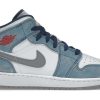 Sneakers * | Jordan 1 Mid Se French Blue Light Steel (Gs)