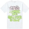 Apparel * | Cdg Shirt X Kaws Print T-Shirt White/Green/Pink