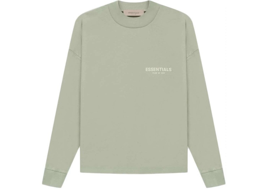 Apparel * | Fear Of God Essentials L/S T-Shirt Seafoam