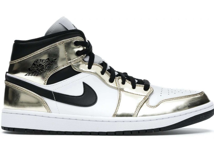 Sneakers * | Jordan 1 Mid Metallic Gold Black White