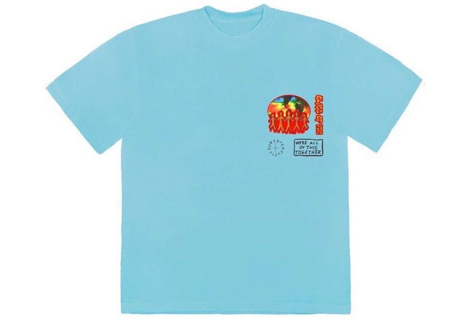 Apparel * | Travis Scott Cactus Jack C/O 2020 T-Shirt Light Blue