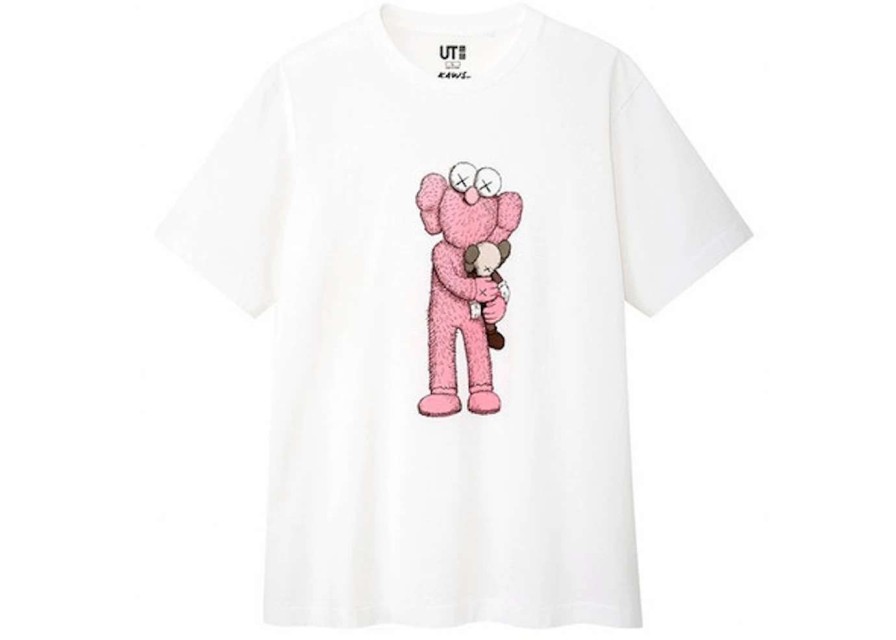 Apparel * | Kaws X Uniqlo Pink Bff Tee (Japanese Sizing) White