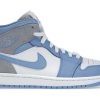 Sneakers * | Jordan 1 Mid University Blue Grey