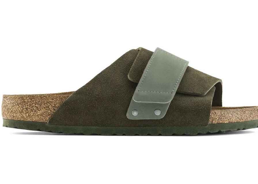 Shoes * | Birkenstock Kyoto Suede Thyme Green