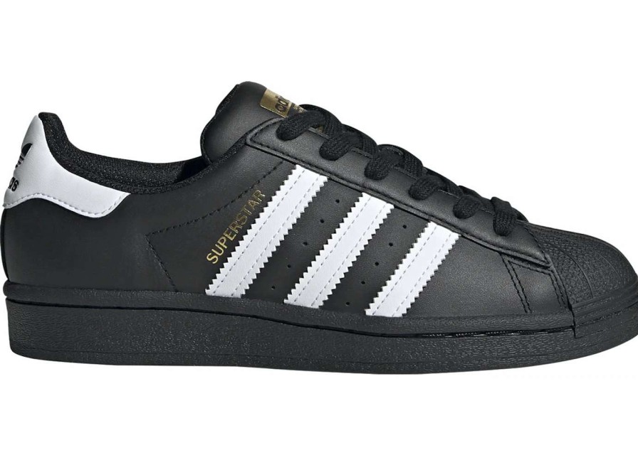 Sneakers * | Adidas Superstar Core Black Cloud White Gold (Gs)