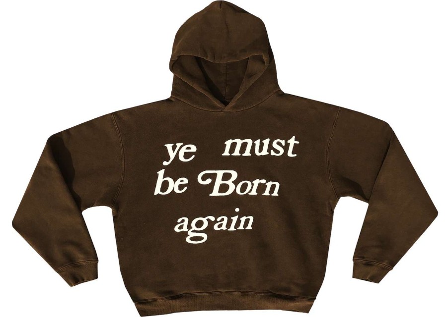 Apparel * | Cactus Plant Flea Market Born Again Hooded Sweatshirt Brown