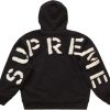 Apparel * | Supreme Faux Fur Lined Zip Up Hooded Sweatshirt Black