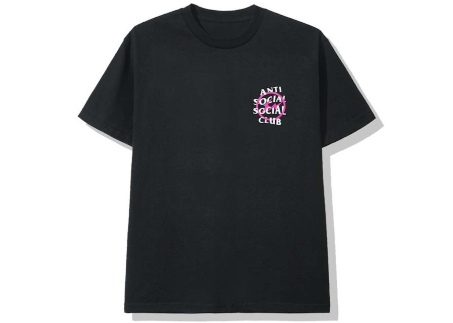 Apparel * | Anti Social Social Club X Fragment Pink Bolt Tee (Fw19) Black