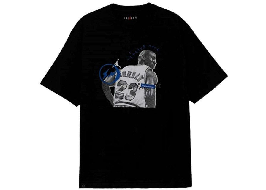 Apparel * | Travis Scott X Jordan X Fragment T-Shirt Black