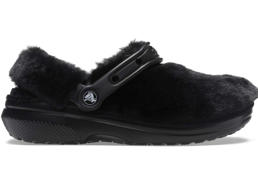 Shoes * | Crocs Classic Clog Fur Sure Black