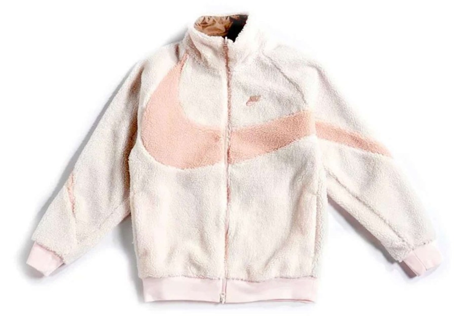 Apparel * | Nike Big Swoosh Reversible Boa Jacket (Asia Sizing) Light Soft Pink