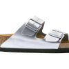 Shoes * | Birkenstock Arizona Birko-Flor Silver (W)