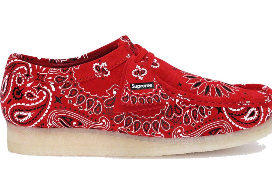 Shoes * | Clarks Originals Wallabee Supreme Bandana Red