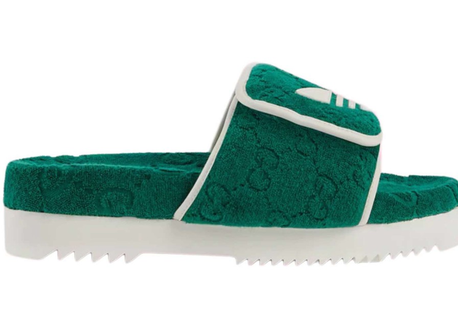 Shoes * | Adidas X Gucci Gg Platform Sandal Green