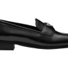 Shoes * | Prada 25Mm Penny Loafer Black Brushed Leather