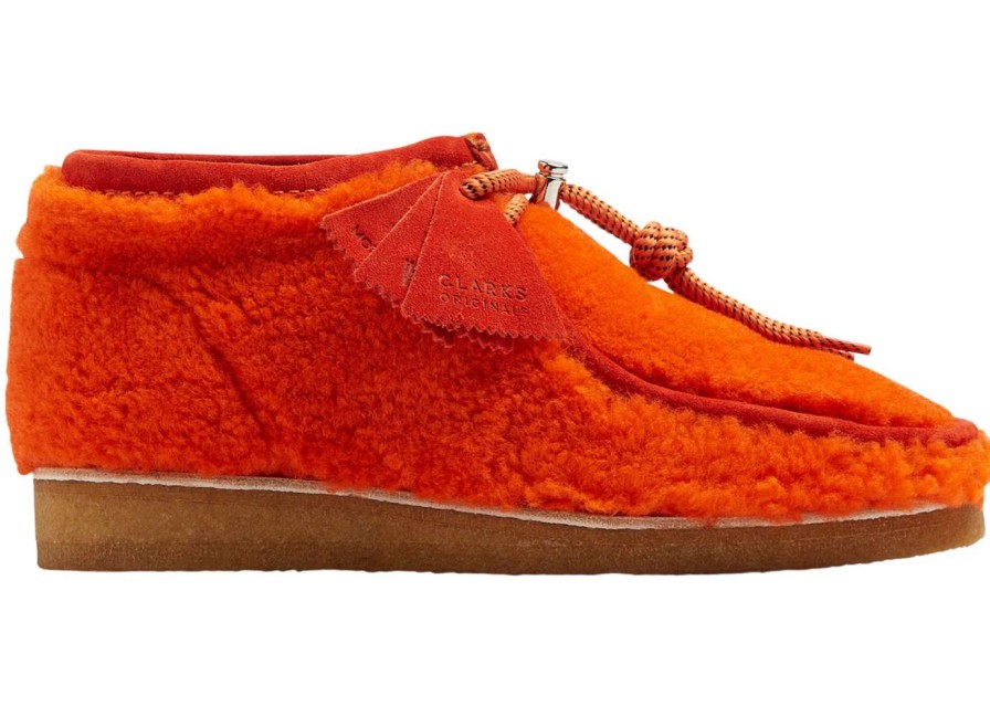 Shoes * | Clarks Originals Wallabee Boot Moncler 1952 Orange Shearling