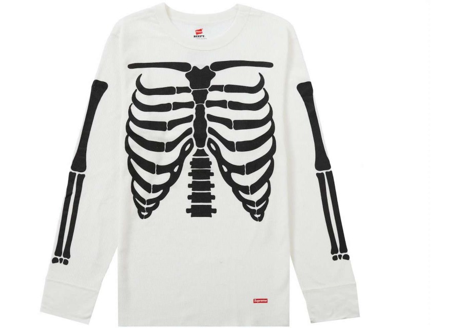 Apparel * | Supreme Hanes Bones Thermal Crew (1 Pack) Natural