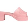 Shoes * | Gucci 60Mm Slide Sandal Pink Rubber