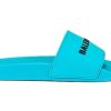 Shoes * | Balenciaga Pool Slides Turquoise