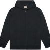 Apparel * | Fear Of God Essentials 3D Silicon Applique Full Zip Up Hoodie Dark Slate/Stretch Limo/Black