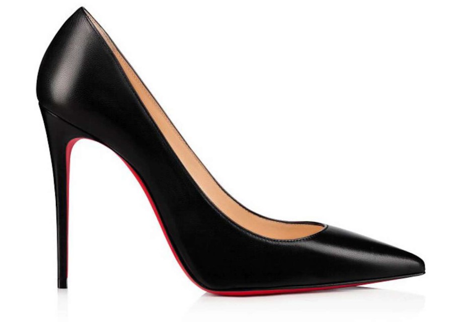 Shoes * | Christian Louboutin Kate 100Mm Pump Black Nappa Leather