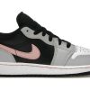 Sneakers * | Jordan 1 Low Black Grey Pink (Gs)