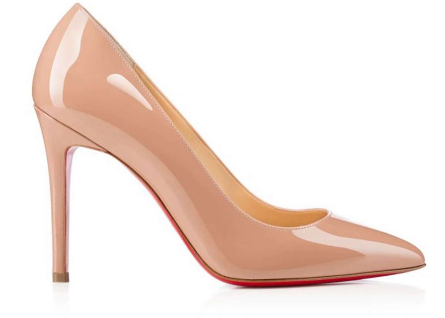 Shoes * | Christian Louboutin Pigalle 100Mm Pump Nude Patent Leather