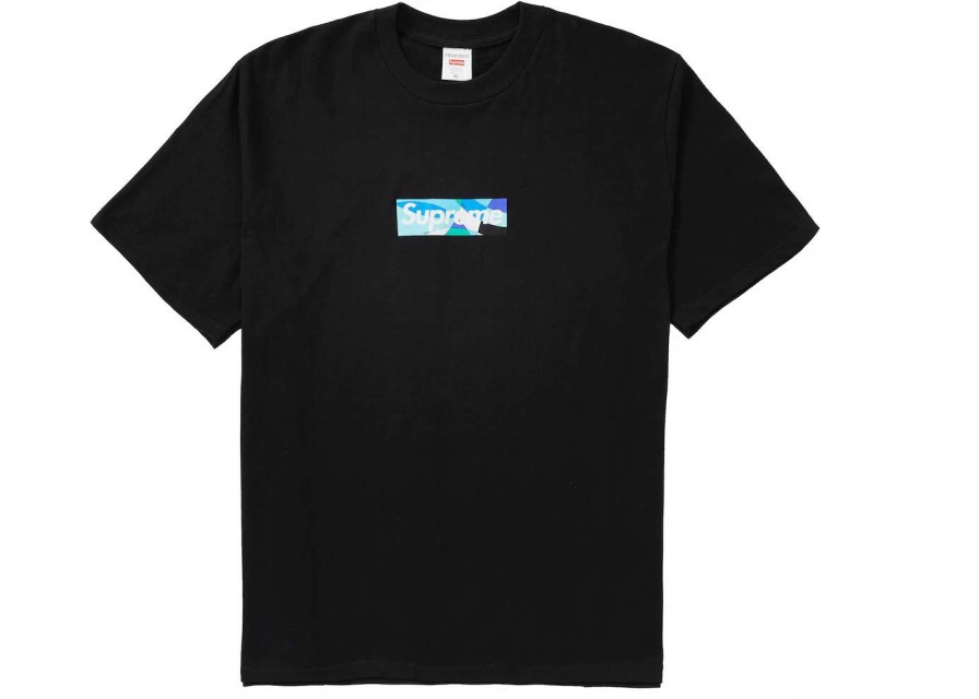 Apparel * | Supreme Emilio Pucci Box Logo Tee Black/Blue