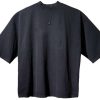 Apparel * | Yeezy Gap Engineered By Balenciaga Logo 3/4 Sleeve Tee Black