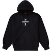 Apparel * | Supreme Cross Box Logo Hooded Sweatshirt Black