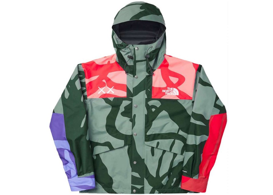 Apparel * | Kaws X The North Face Retro 1986 Mountain Jacket Balsam Green 86 Print