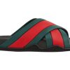 Shoes * | Gucci Web Slide Black Rubber