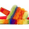 Shoes * | Ugg Fluff Yeah Slide Rainbow Stripes (Kids)