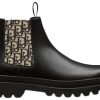 Shoes * | Dior Explorer Chelsea Boot Black Beige Black Dior Oblique Motif