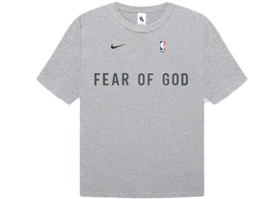 Apparel * | Fear Of God X Nike Warm Up T-Shirt Dark Heather Grey