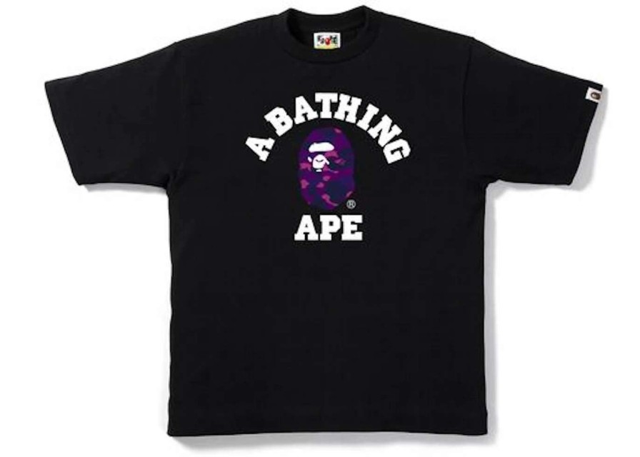 Apparel * | Bape Color Camo College Tee Black/Purple