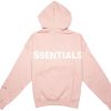 Apparel * | Fear Of God Essentials Pink 3M Logo Pullover Hoodie Blush