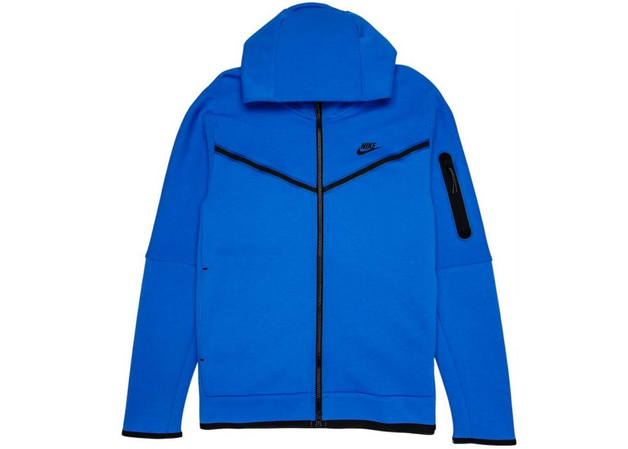 Apparel * | Nike Hooded Sportswear Tech Fleece Full-Zip Hoodie Signal Blue/Black